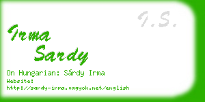 irma sardy business card